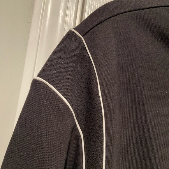 Puma Men’s Black Mock Neck Mesh Detail Full Zip Track Jacket White Logo Size S - Picture 4 of 10